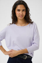 Saint Tropez 30500003 mila r neck pullover MISTY LILAC