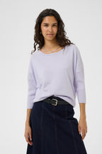 Saint Tropez 30500003 mila r neck pullover MISTY LILAC