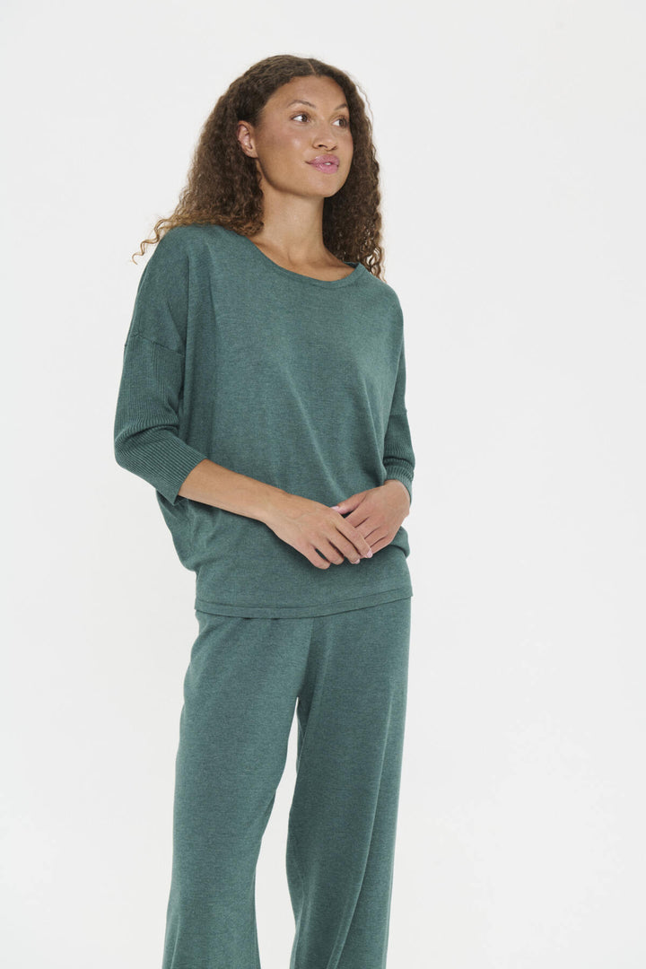 Saint Tropez 30500003 SAINT TROPEZ MILA ROUND NECK PULLOVER June Bug