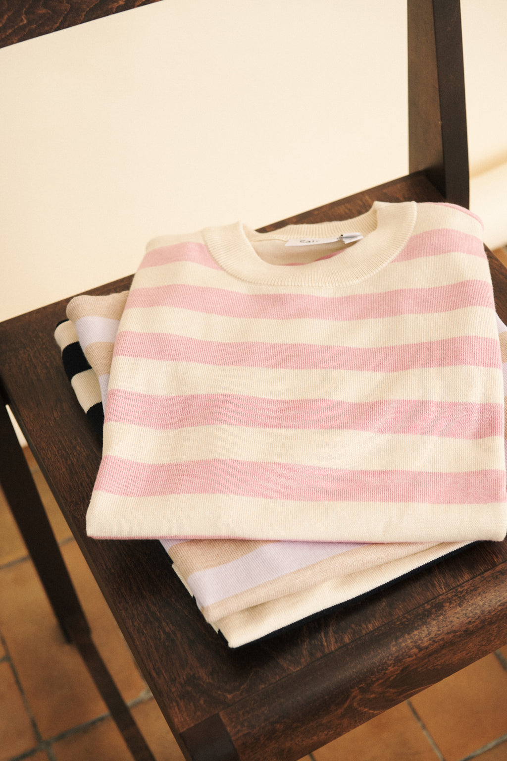 Saint Tropez 30513931 mils stripe pullover cameo pink