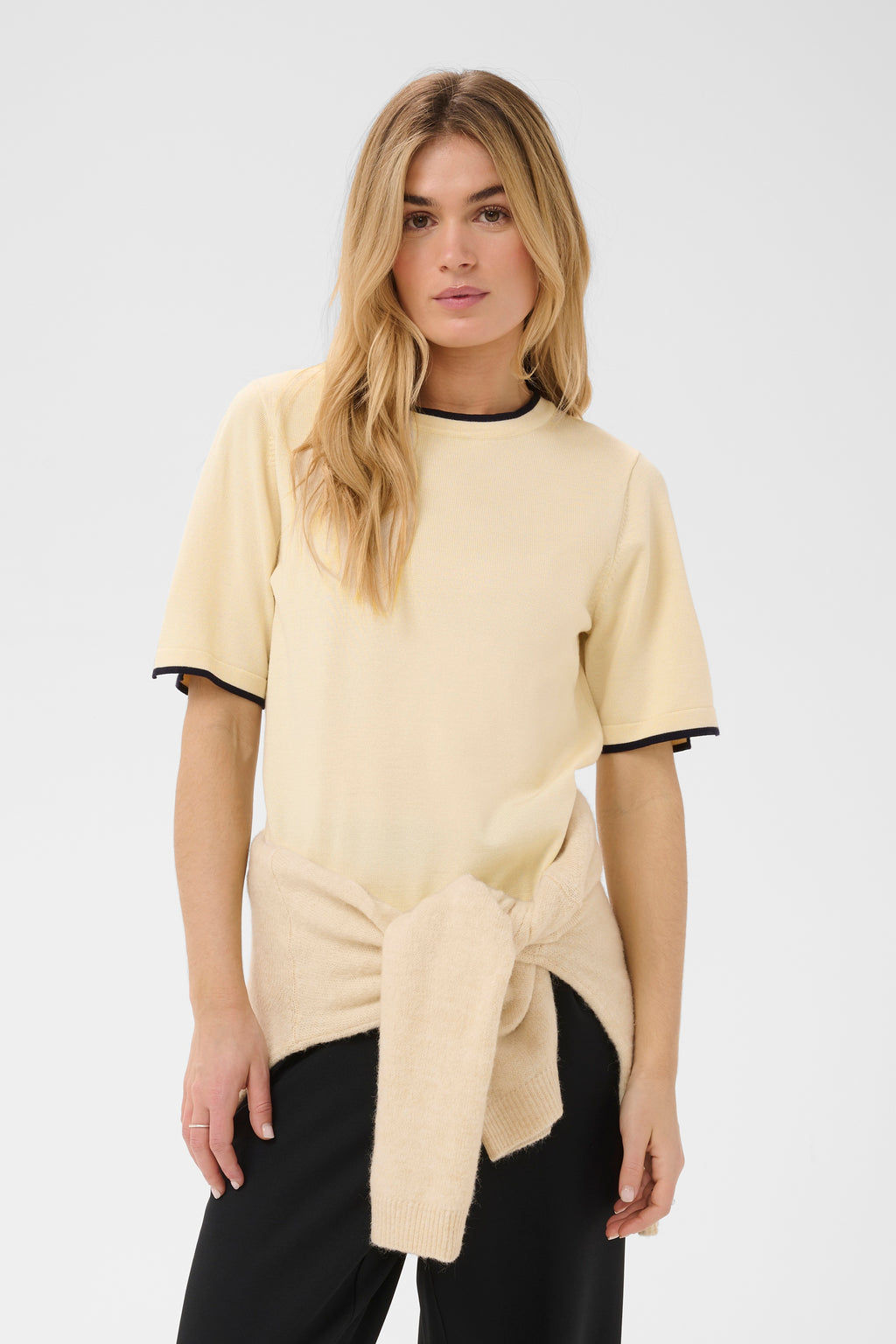 Saint Tropez 30514647 mila contrast stripe pullover night sky