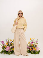 Fika Eleanor Long Sleeve Stripe Top - Neutral/Yellow