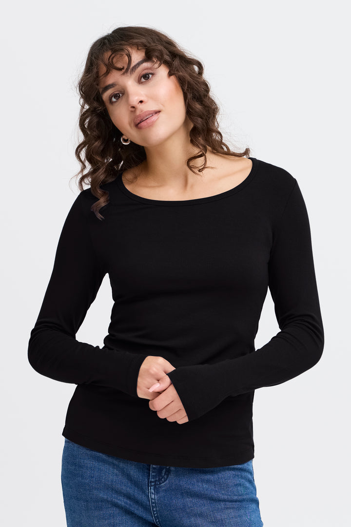 Fransa 600543 FRANSA KASIC T SHIRT Black