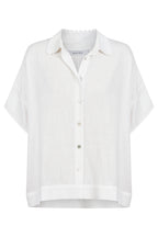 White shirt with short sleeves on a white background