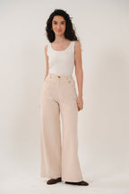 Nomads CD1313 Wide Leg Trousers – Beige Cream