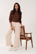 Nomads CD1313 Wide Leg Trousers – Beige Cream