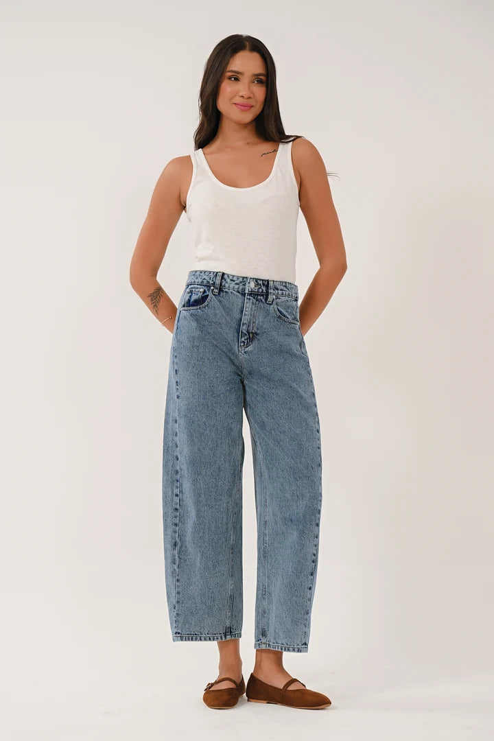 Nomads DM1309 Denim Barrel Leg Jeans – Blue