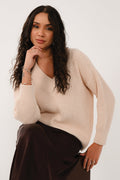 Nomads KN7206 Drop Shoulder V-Neck Jumper – Eggshell