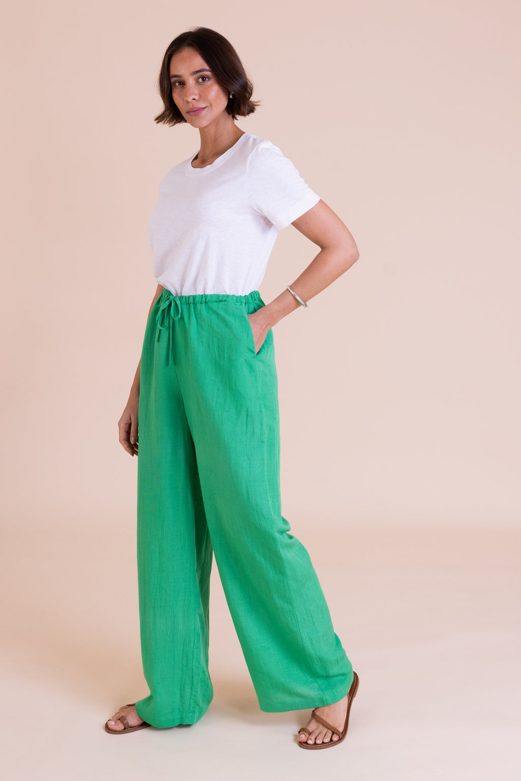 Nomads High Waist Trousers – Bright Green