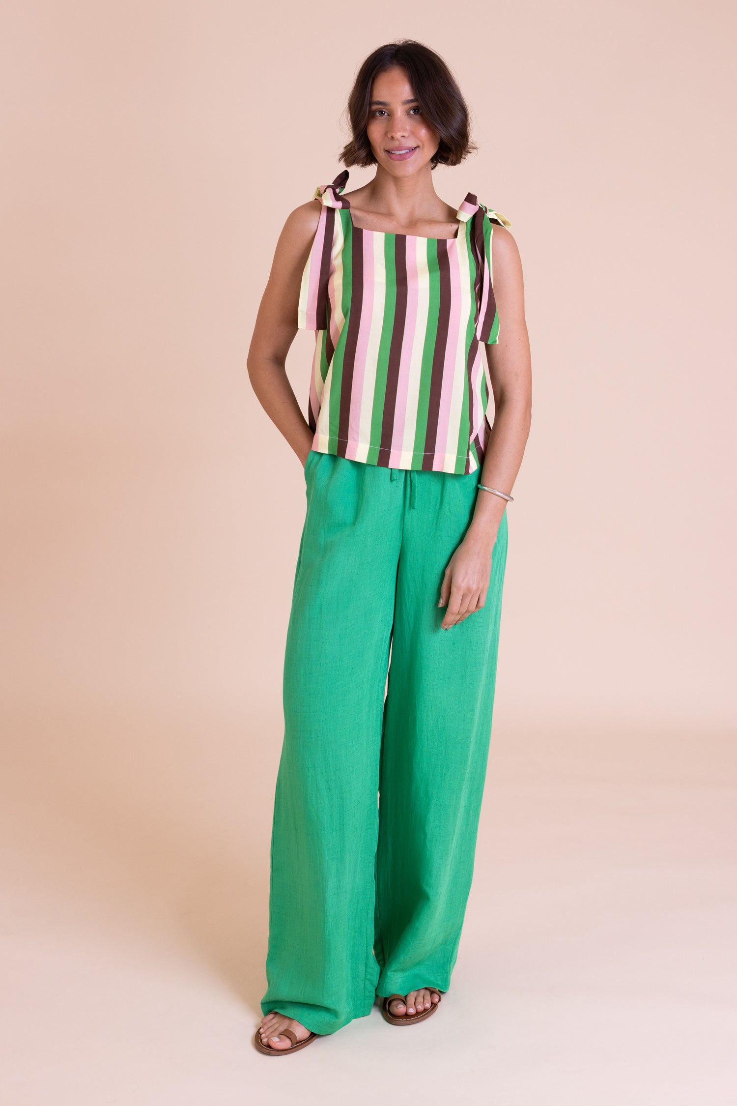 Nomads High Waist Trousers – Bright Green