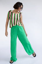 Nomads Bow Cami – Bright Green and Pink
