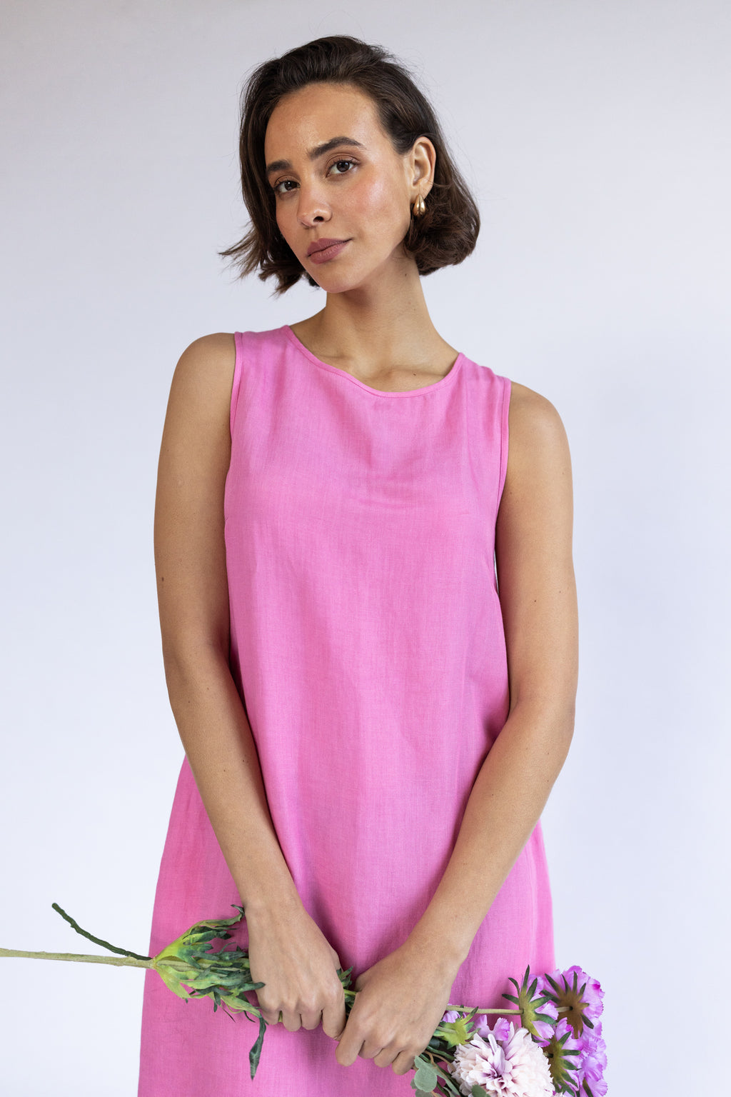 Nomads Column Midi Dress – Pink