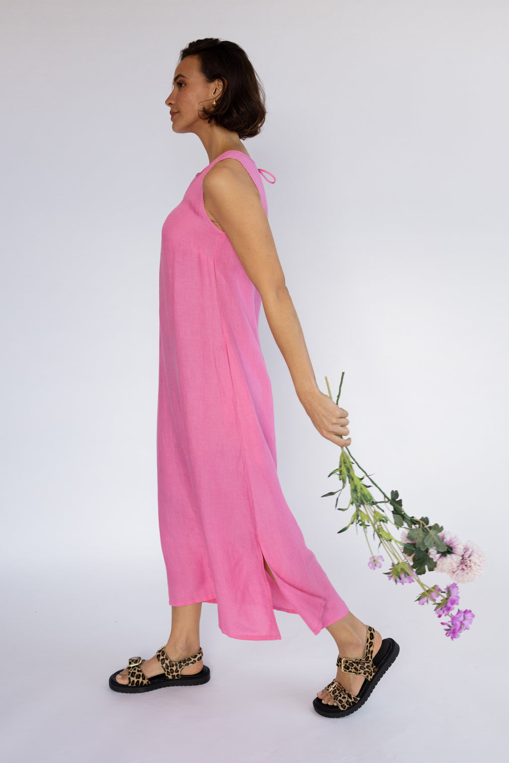 Nomads Column Midi Dress – Pink
