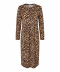 Leopard print dress on a white background
