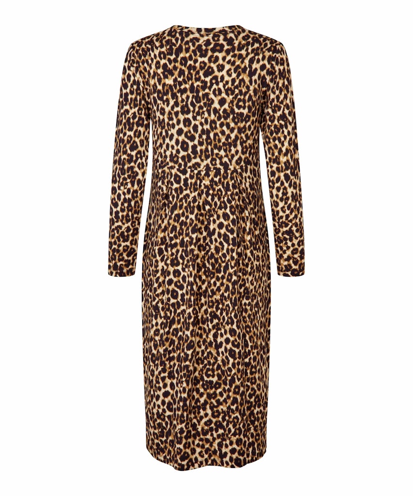 Leopard print dress on a white background