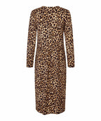 Leopard print dress on a white background