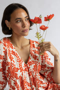 Nomads Tie Back Midi Dress – Tomato