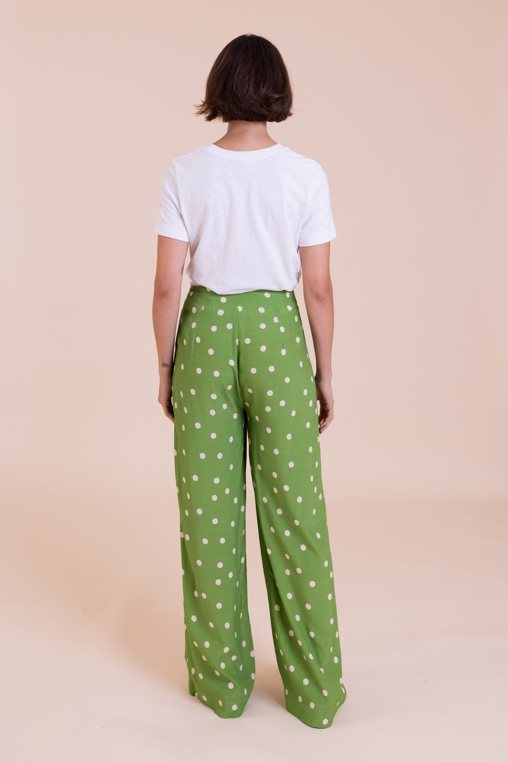 Nomads Minimal Wide Leg Trouser – Meadow Green