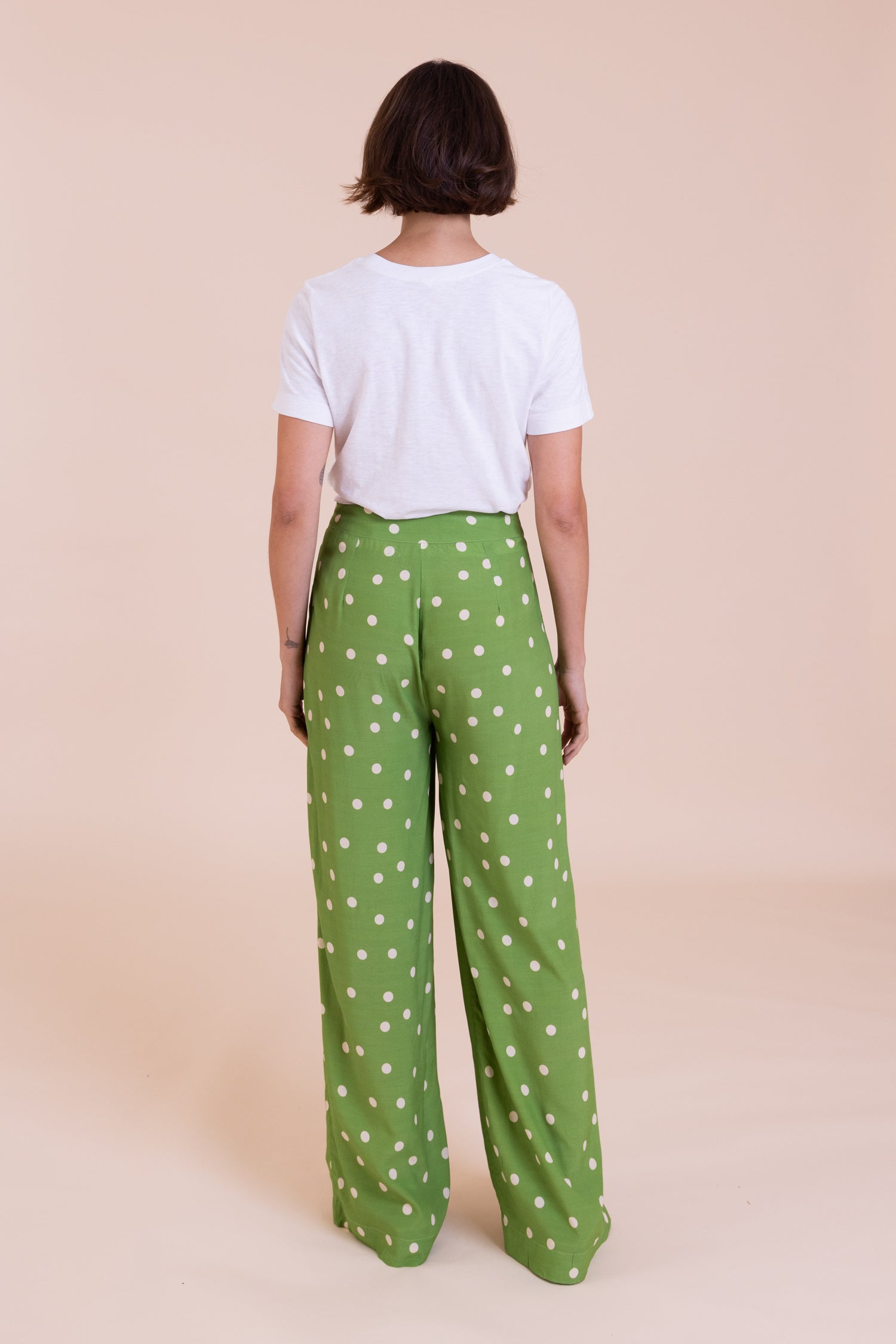 Nomads Minimal Wide Leg Trouser – Meadow Green