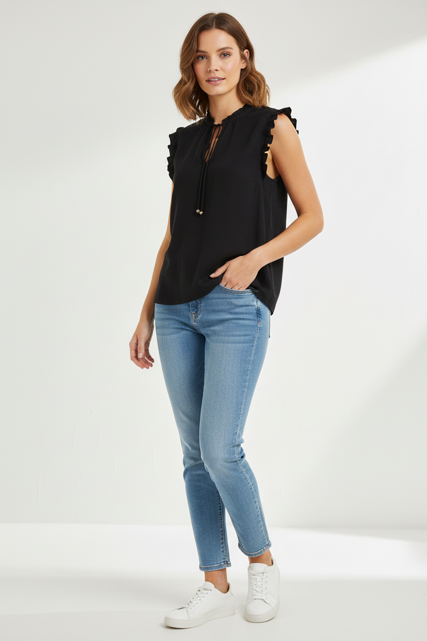 Black Haven Top on Model