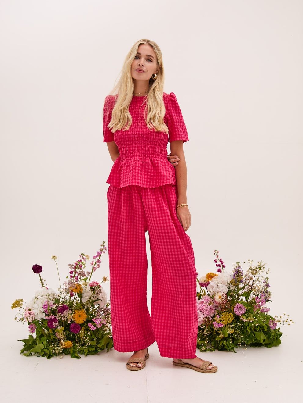 Fika Ria Elasticated Culottes - Pink