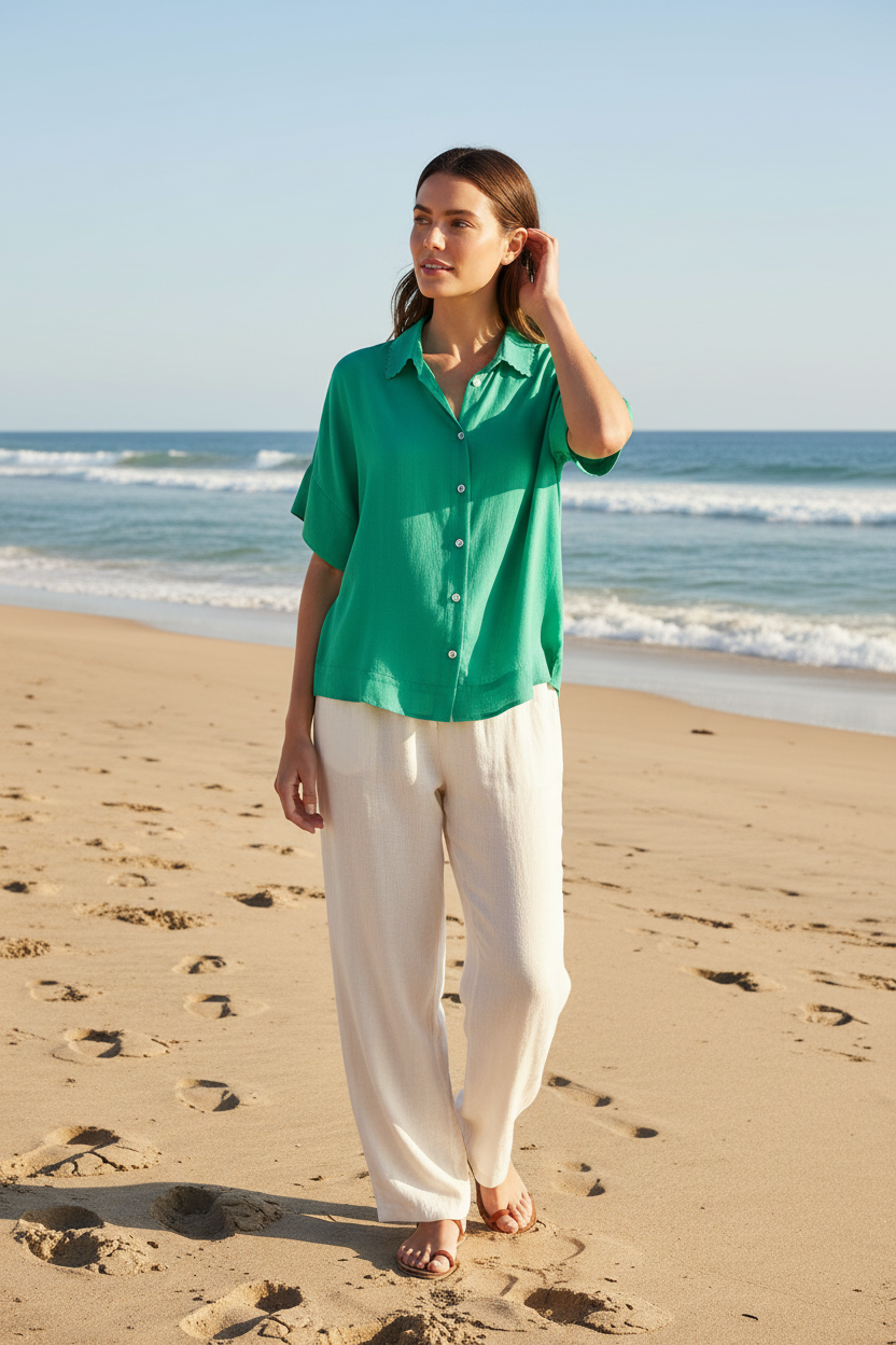 Green Haven Shirt Beach Setting