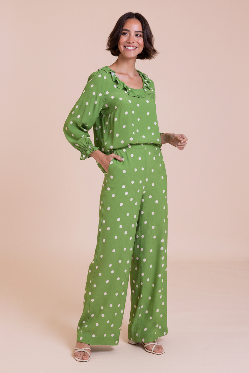 Nomads Meadow Green Polka Dot Co-ord Set